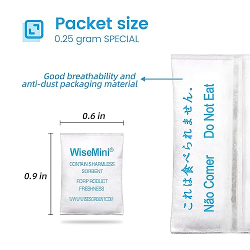 Miniatura 2 de Paquete de 3000 paquetes de gel de sílice de 0.01 oz, paquetes desecantes, paquetes de gel de sílice, absorbentes de humedad para almacenamiento