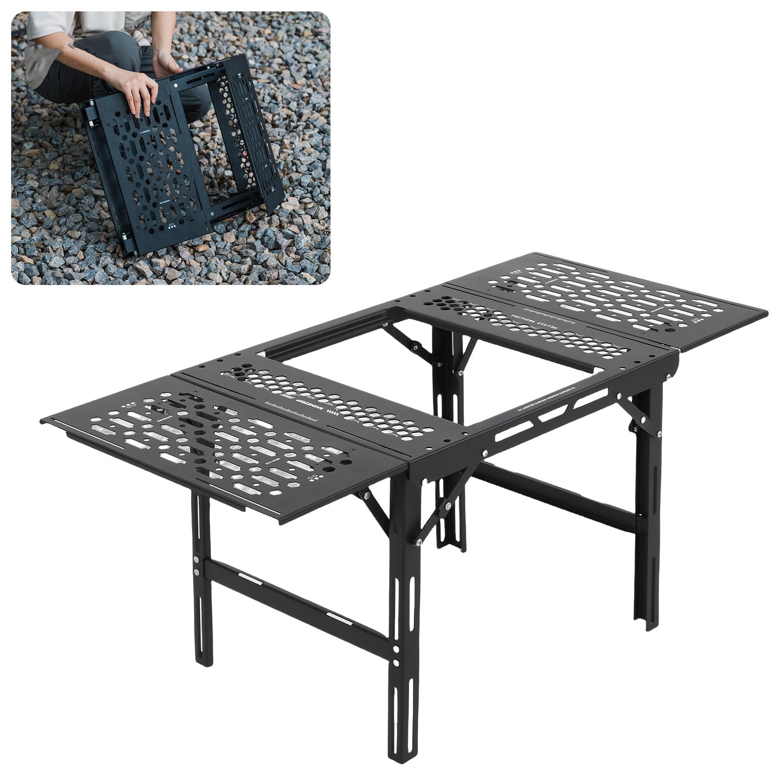 Mesa Plegable de Camping, Diseño Modular, para Exterior