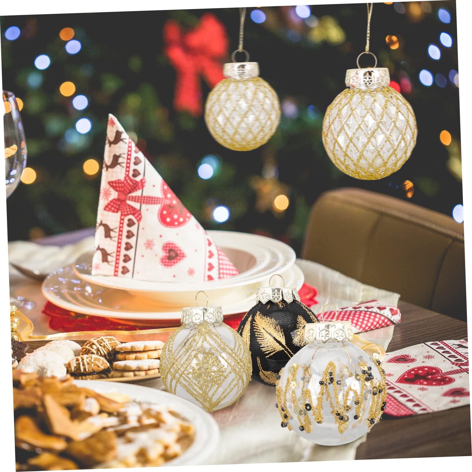 Alipis Lot de 25 Décorations De Noël en Plastique Robuste À Suspendre pour Sapin De Noël 25 Pièces X 2