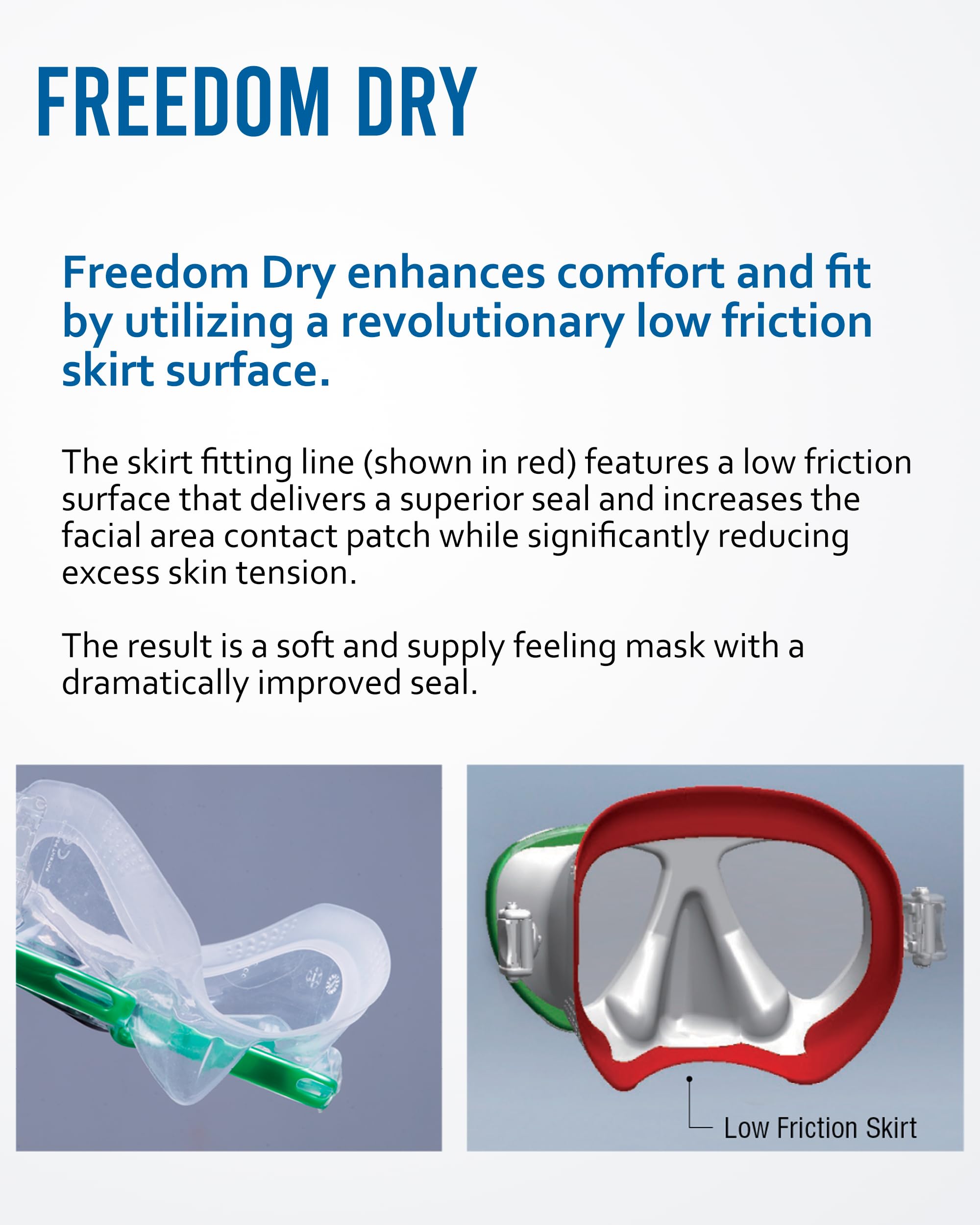 Tusa Freedom HD - Gafas máscara de Buceo y Snorkeling, Grande