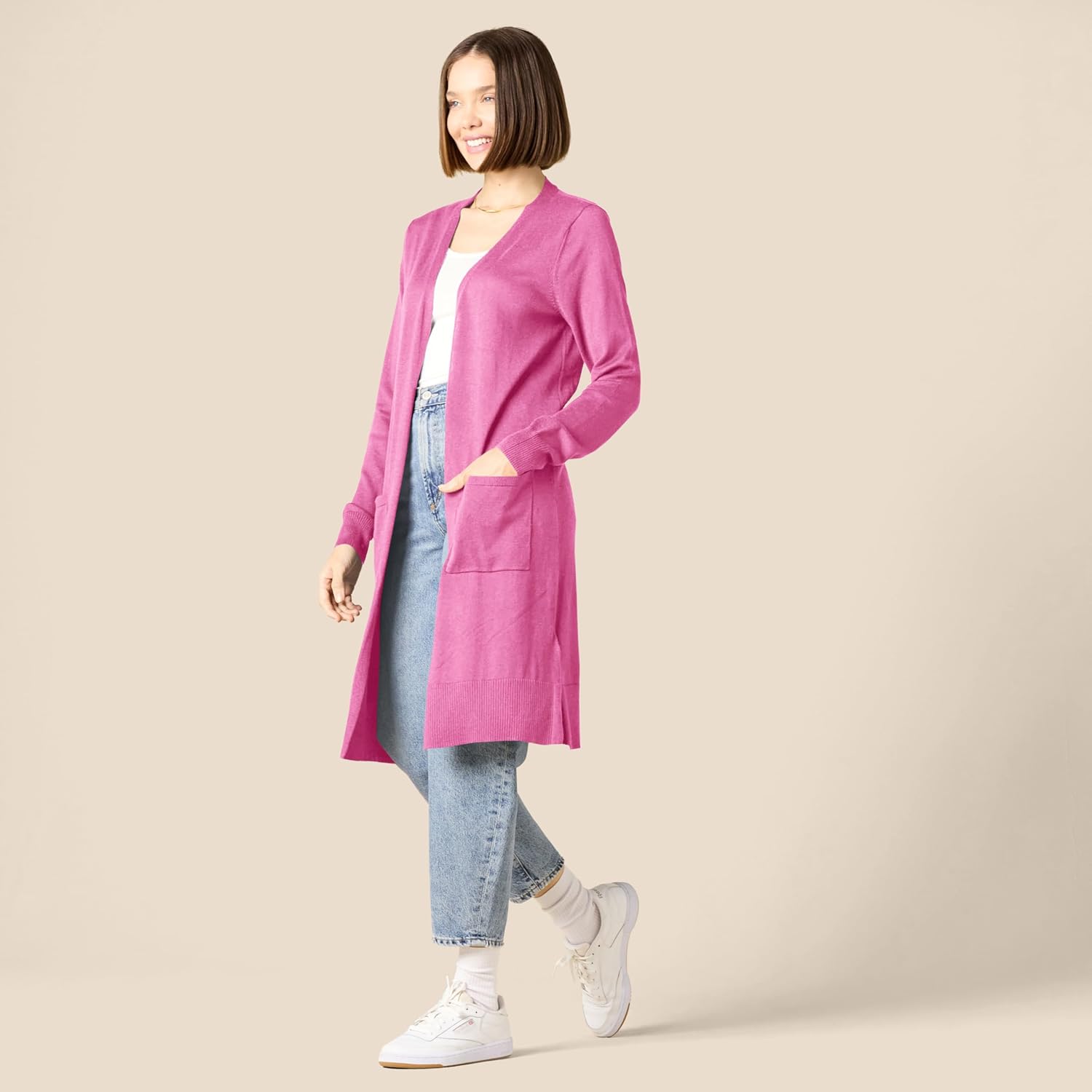 Amazon Essentials womens Lightweight Longer Length Cardigan Sweater - Image 5