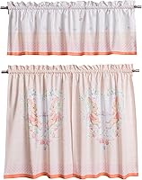 Vista 63 de Maison d' Hermine Juego de cortinas de cocina para ventanas 100% algodón Juego de cenefas de cocina para el hogar [2 niveles (71 cm x 91 cm) y 1