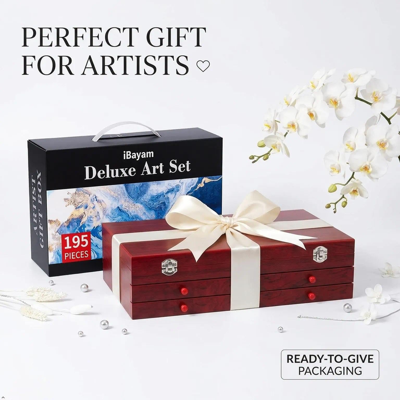 Deluxe Art Kit: 195-Piece Drawing & Painting Supplies -9 Deluxe Art Kit: 195-Piece Drawing & Painting Supplies -9