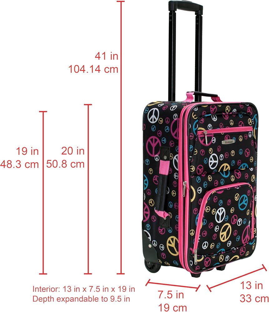Amazon.com: Rockland Fashion Softside Upright Luggage Set
