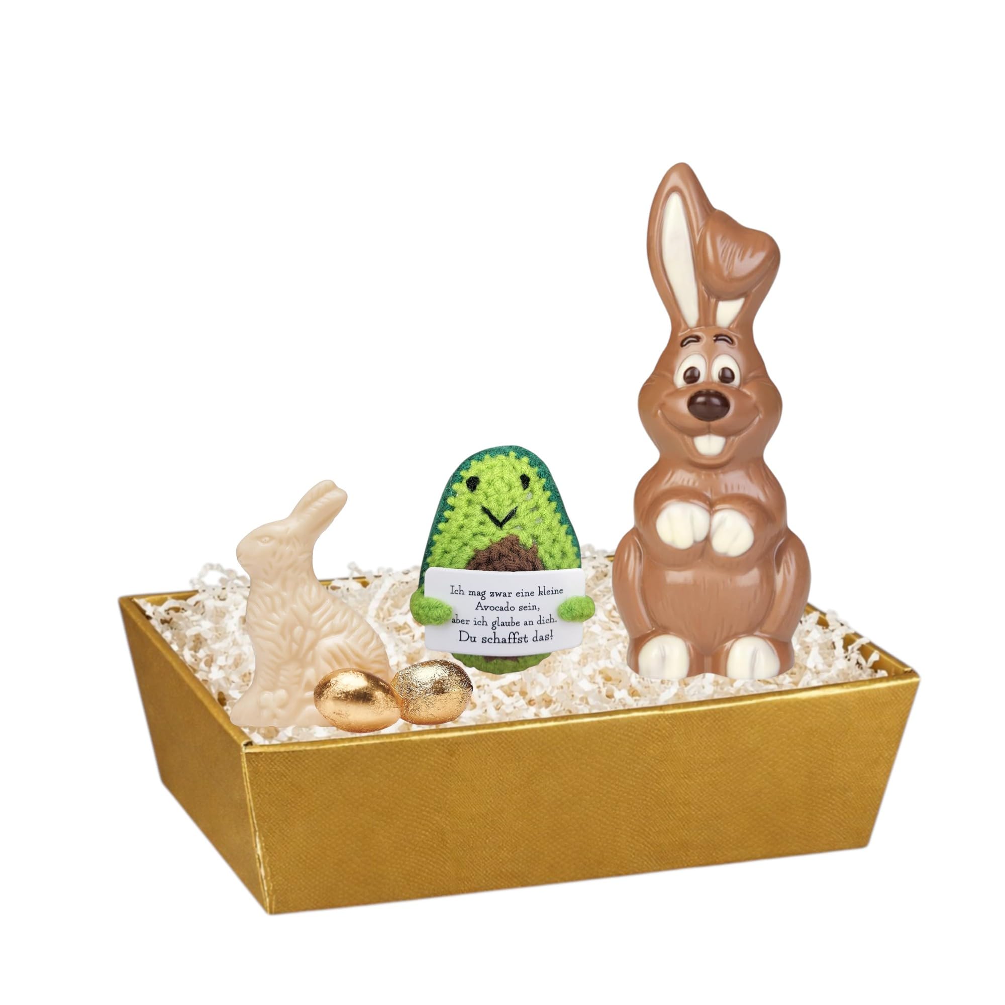 Osternest/fertig dekoriert/zur Auswahl/Ostern/Osterhase/Stoffhase/Osterkorb/Osternest Modell 3 Positive Avocado – Geschenkidee Ostern