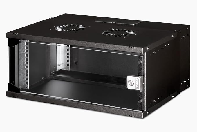 DIGITUS Armario de Red – 19 Pulgadas, 4U – Sin Montar – Soho Pro – Negro
