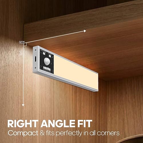 Miniatura 4 de Luces para debajo del gabinete, 7.8 pulgadas, 78 luces LED con sensor de movimiento para interiores, 3 modos de color y brillo, luces de armario,