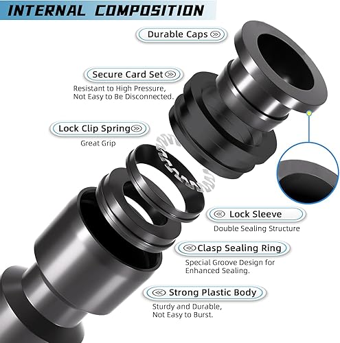Miniatura 3 de 30 emisores de riego por goteo a presión para tubos de riego de 14 de pulgada, emisores de goteo de vórtice ajustables de 360 grados con estaca,