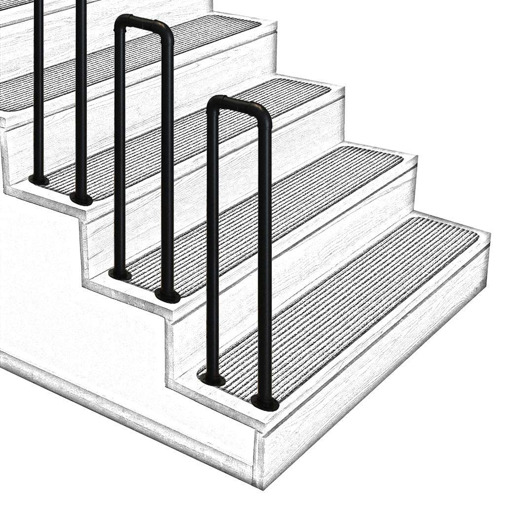 Rampe d'escalier extérieure et intérieure pour sécuriser le couloir