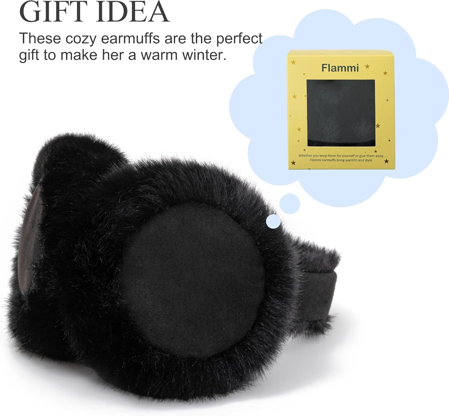 Ear Muffs for Winter Women, Water Resistant Suedette and Faux Fur Warm Earmuffs Foldable Outdoor Ear Warmers For Women Girls - Image 7