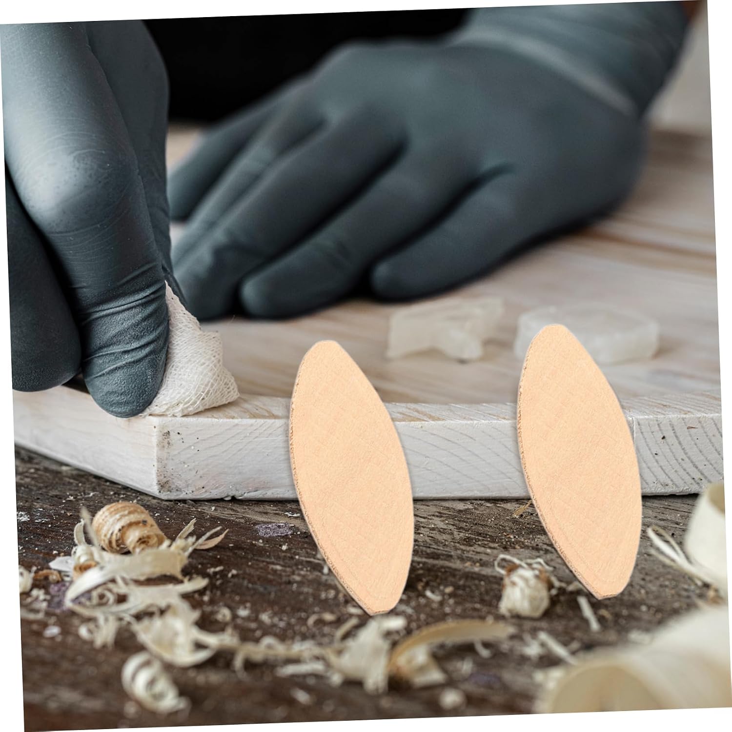 100pcs Wood Biscuit Joiner Tools Biscuit Plate Joiner for Woodworking Tongue and Groove Board Tools