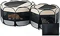 Cat Playpen, 60"x 24" Large Portable Puppy Playpen, 2-Room Foldable Dog Playpen - product image