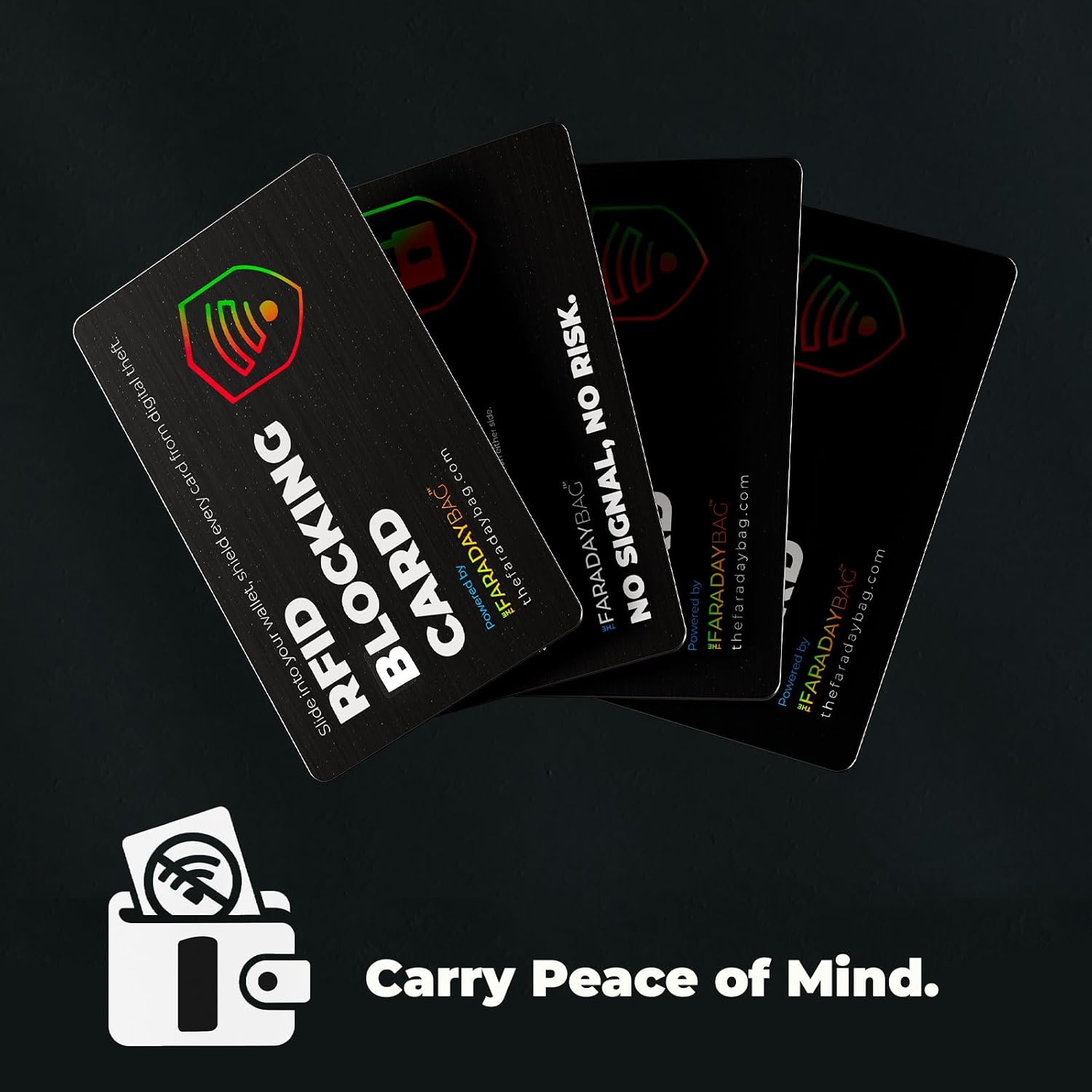 RFID Blocking Cards - SafeCard Shield for Credit, Debit, and social security card protector - Slim Wallet Protector for Men & Women (4)