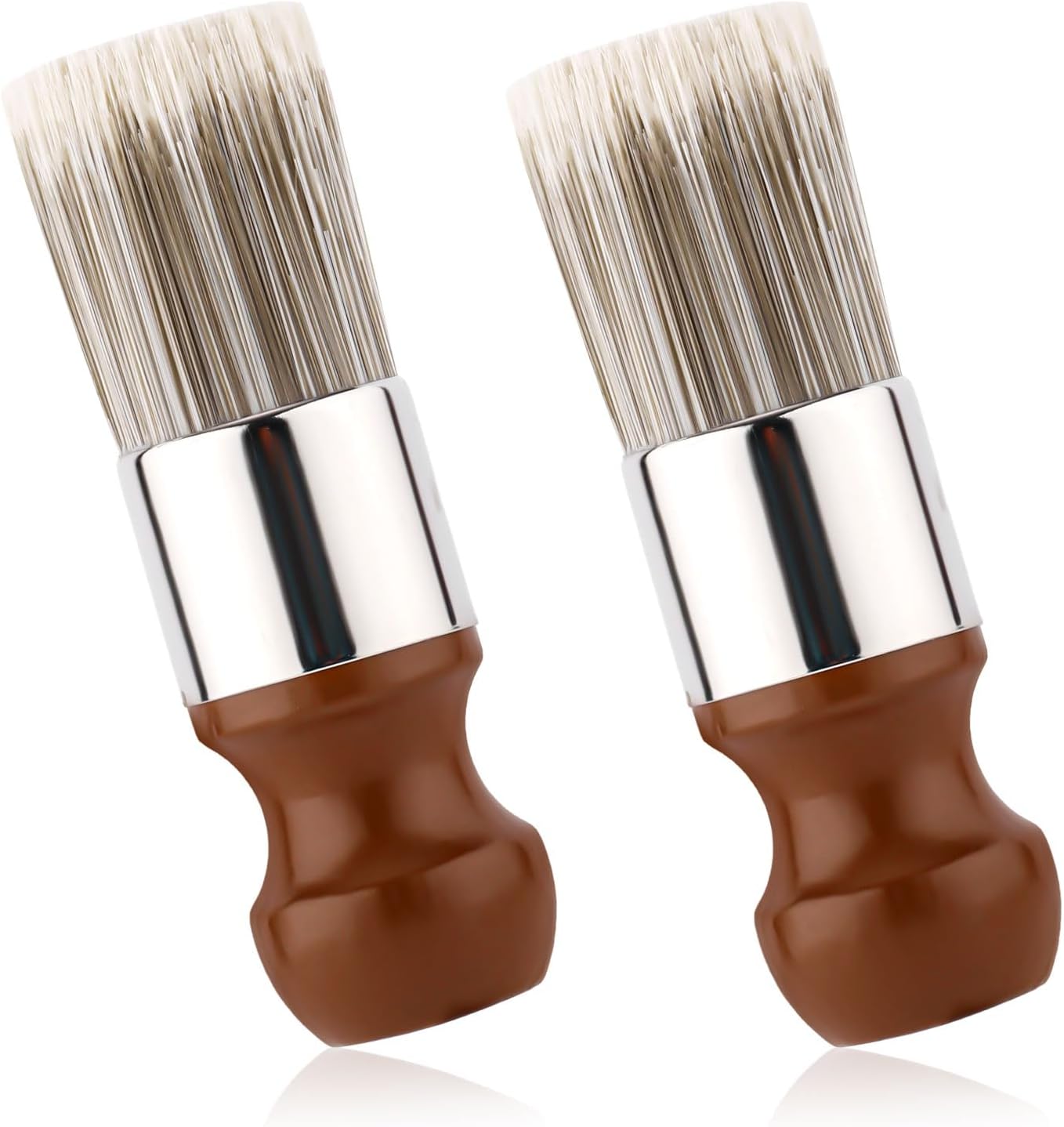 2pcs Salve Brush for Leather Furniture, Soft Nylon Bristles Wood Repair Clean Brush Gentle Polish & Wax Applicator for Leather Care
