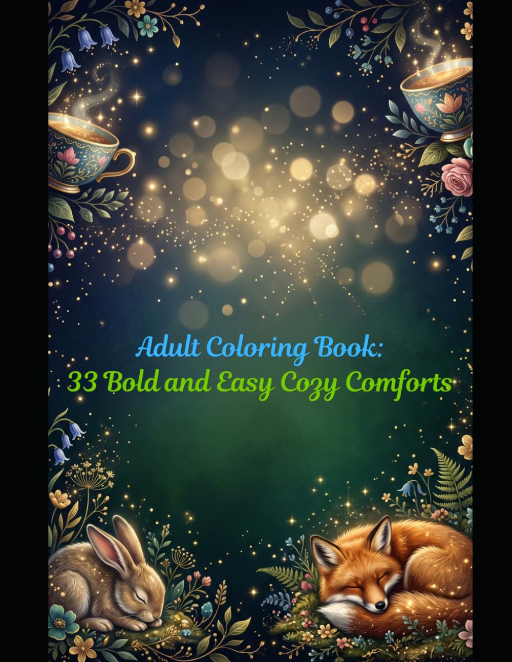 Adult Coloring Book: 33 Bold and Easy Cozy Comfort & Whimsical Scenes: Adult Coloring Book for Relaxation and Stress Relief with 66 Pages of Simple, ... for Beginners and Experienced Colorists