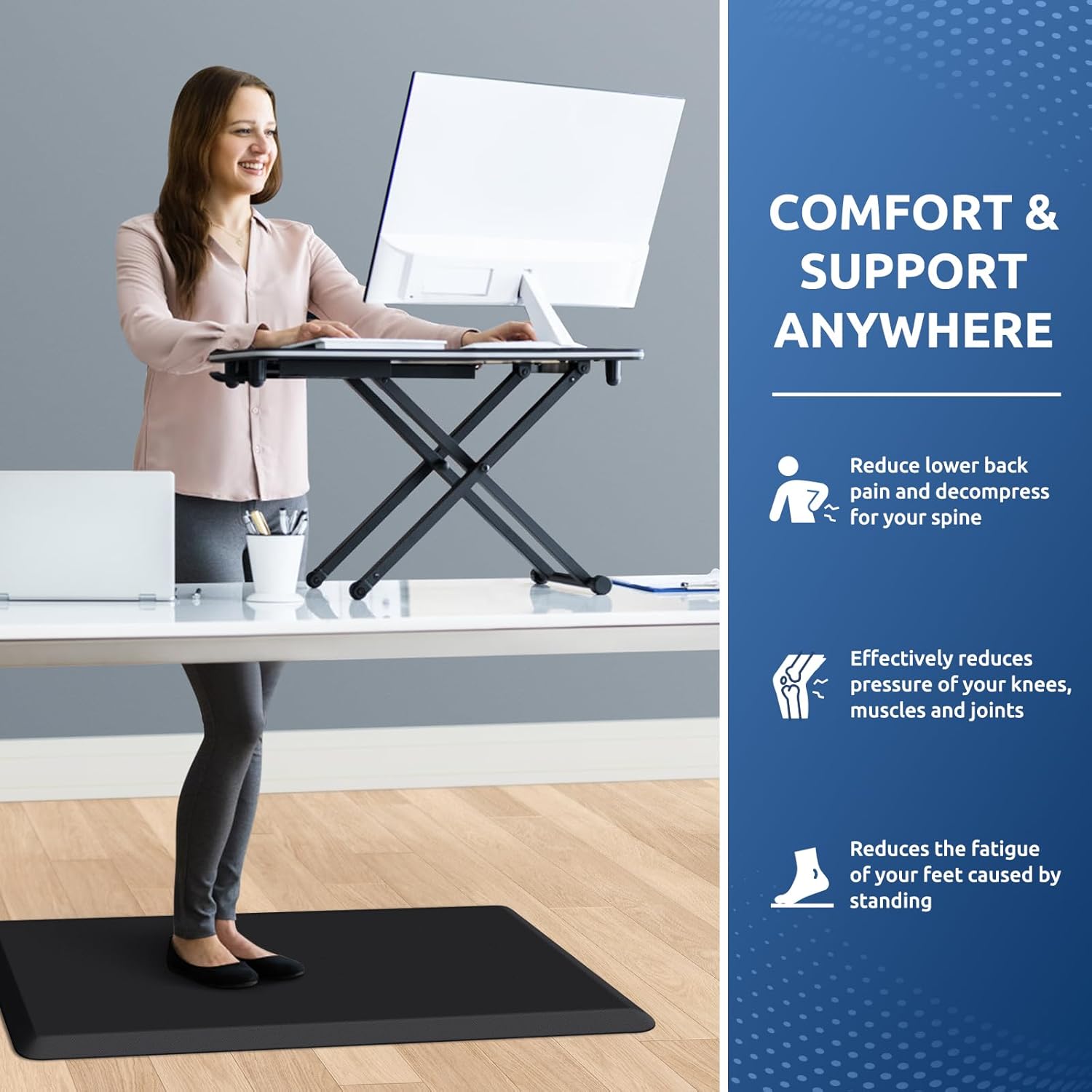 KitchenClouds Kitchen Mat Cushioned Anti Fatigue Rug 36x22x0.8