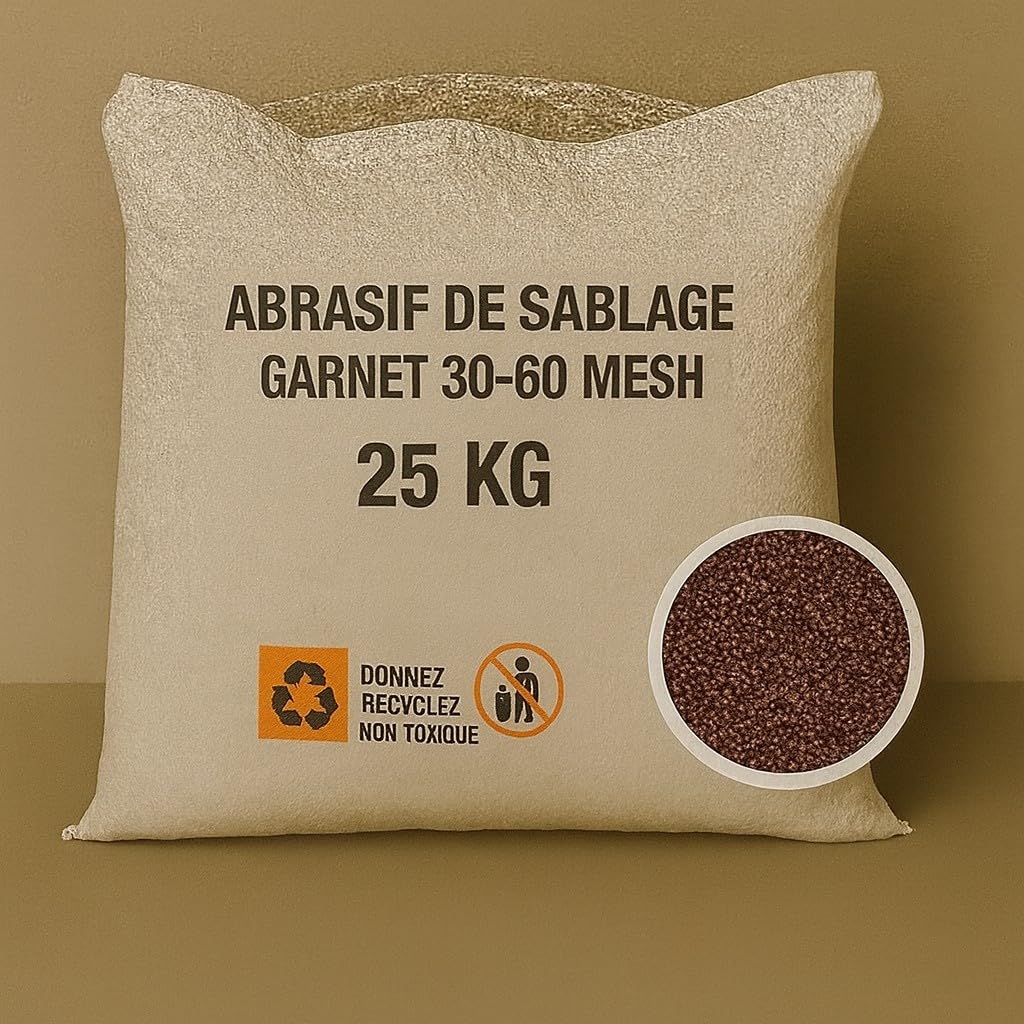 Bolsa de 25 kg Arena abrasiva Garnet Mesh 30-60A+ para Arenadora Aerosolar Aerosol Arenado Aerosol
