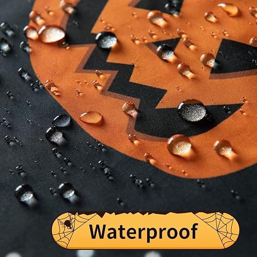 Miniatura 6 de Mantel rectangular de Halloween, 60 x 102 pulgadas, impermeable, tela de araña, mantel lavable para decoración de fiestas, pícnic, cenas
