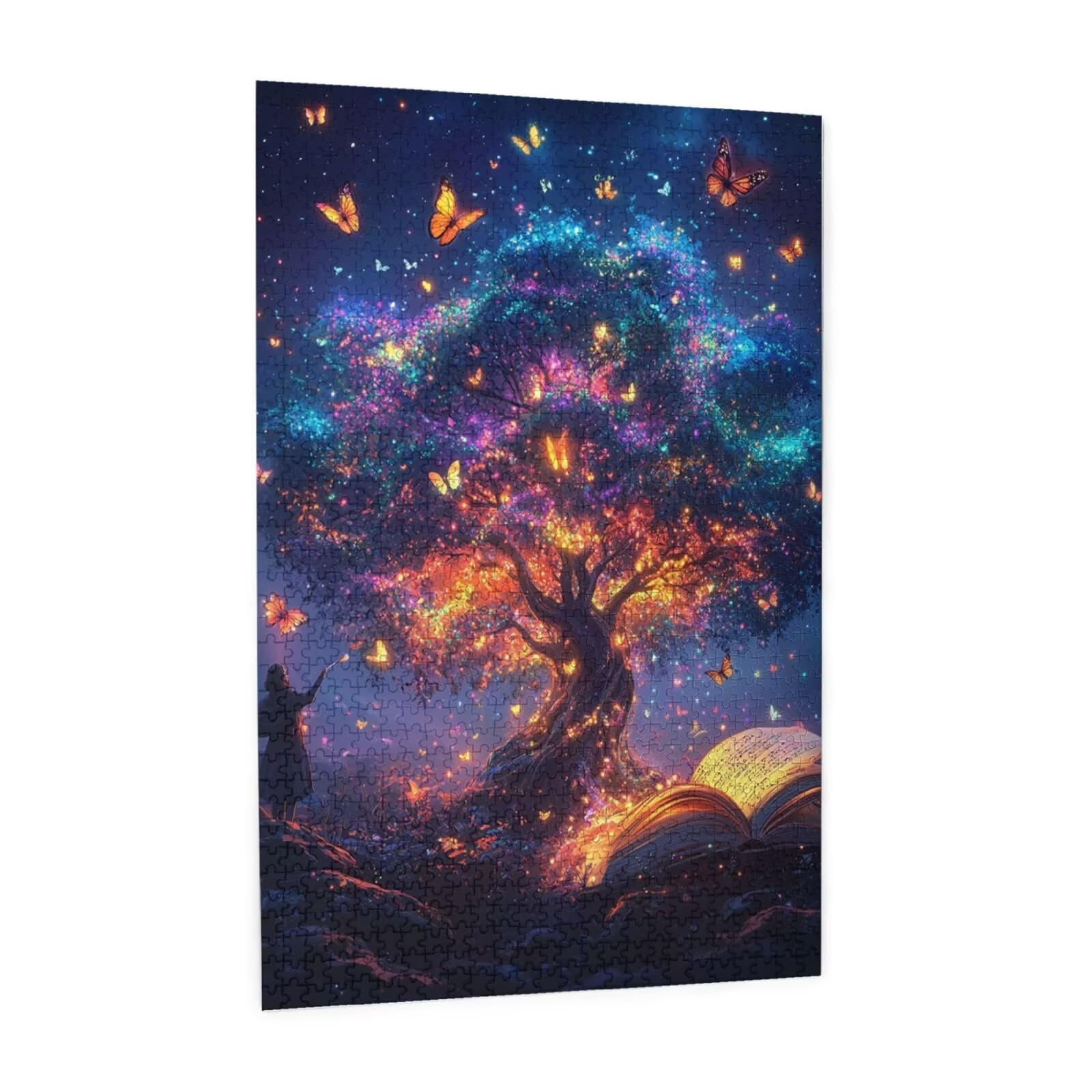 Papillon Puzzle Arbre 3000 Pièces Adultes, DIY Puzzles Classiques Art avec Boîte d'emballage et Photos de Référence, Relaxation/Soulagement du Stress/Jeux Amusants, Creatif Cadeau pour Femme M-1506