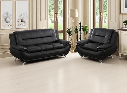 Miniatura 25 de Sofás de cuero para sala de estar, juego de sofás para sala de estar, sofá para dormitorio, apartamento, juegos de muebles para sala de estar (cuero