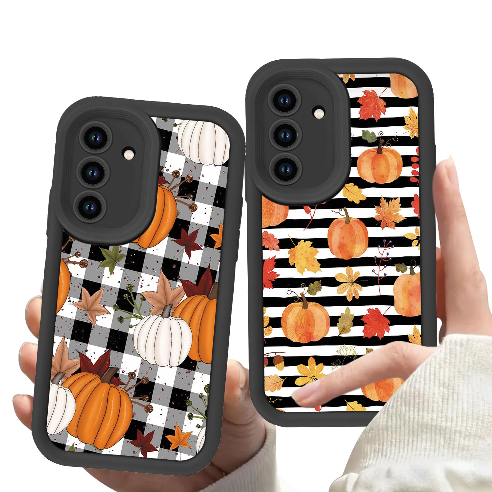 Aesthetics Autumn Fall Pumpkin Phone Cases for Samsung Galaxy A35 5G Case Shockproof Soft Silicone Raised Camera Protection Phone Cover Funda for