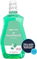 Vista 3 de Yaxa Basics Enjuague bucal Fresh Breath, menta, 50.7 onzas (paquete de 1), (anteriormente Solimo)