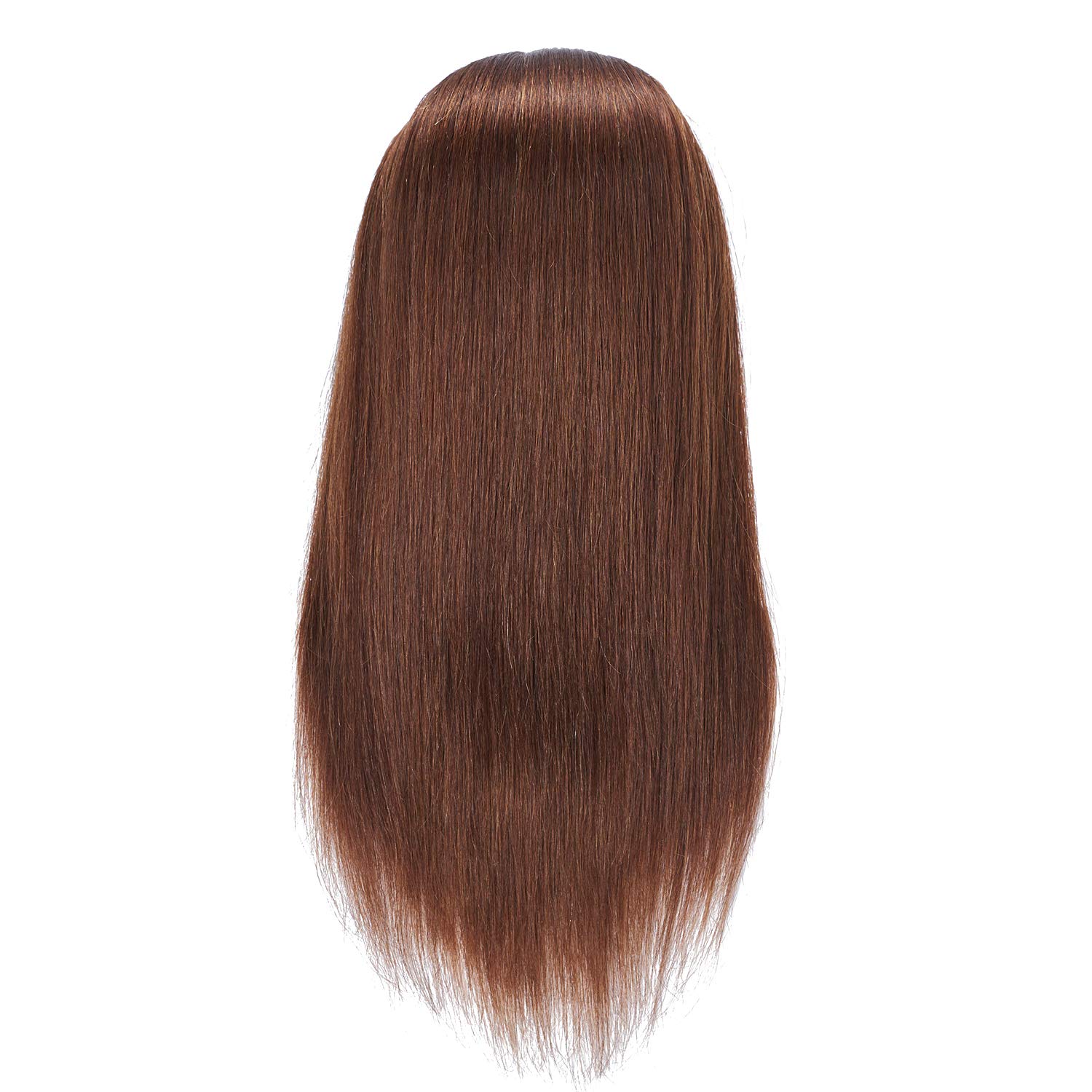 Cabeza de maniquí de cabello humano de 24 a 26 pulgadas, cabeza de entrenamiento de peluquería para práctica de corte y trenzado 5