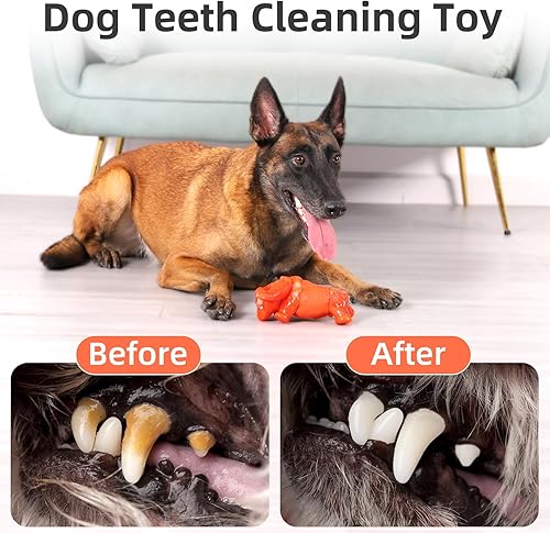 Miniatura 4 de WinTour Juguetes indestructibles para perros para masticadores agresivos, juguetes masticables para perros agresivos de razas grandes, juguetes