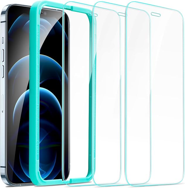 ESR Tempered Glass Screen Protector Compatible with iPhone 12 Pro Max 2020 6.7 inch with Easy Installation Frame 3 Pack