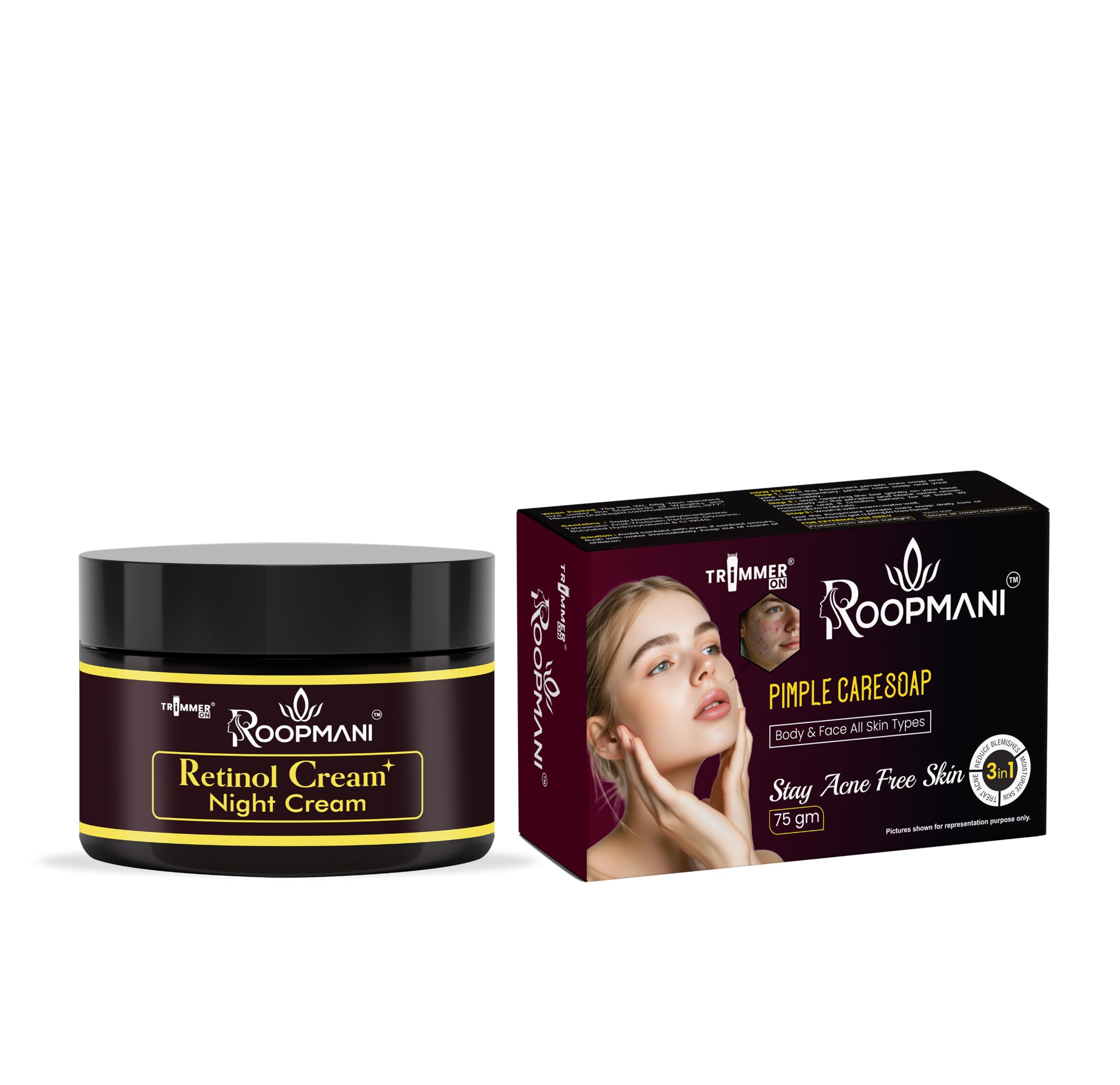 ROOPMANI Retinol Night Cream & Pimple Care Soap Combo Anti-Ageing & Brightening Face Cream with Retinol, Alpha Arbutin, Hyaluronic Acid & Niacinamide + Herbal Neem, Tulsi, Aloe Vera & Tea Tree Soap | All Skin Types-image-13