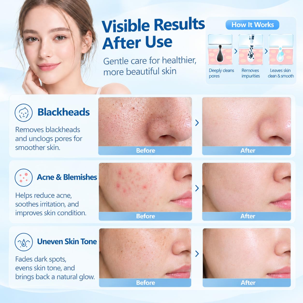 7-in-1 Macchina per La Bellezza del Viso con Ossigeno All'idrogeno