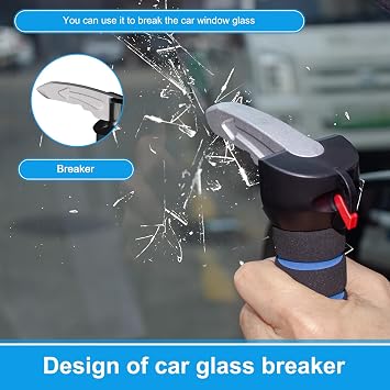 3 in 1 Car Door Handle for Elderly,Car Handle Assist Support Handle Multifunction Handle Car Door Latch Handle for Seniors and Handicapped,with Window Breaker Seatbelt Cutter