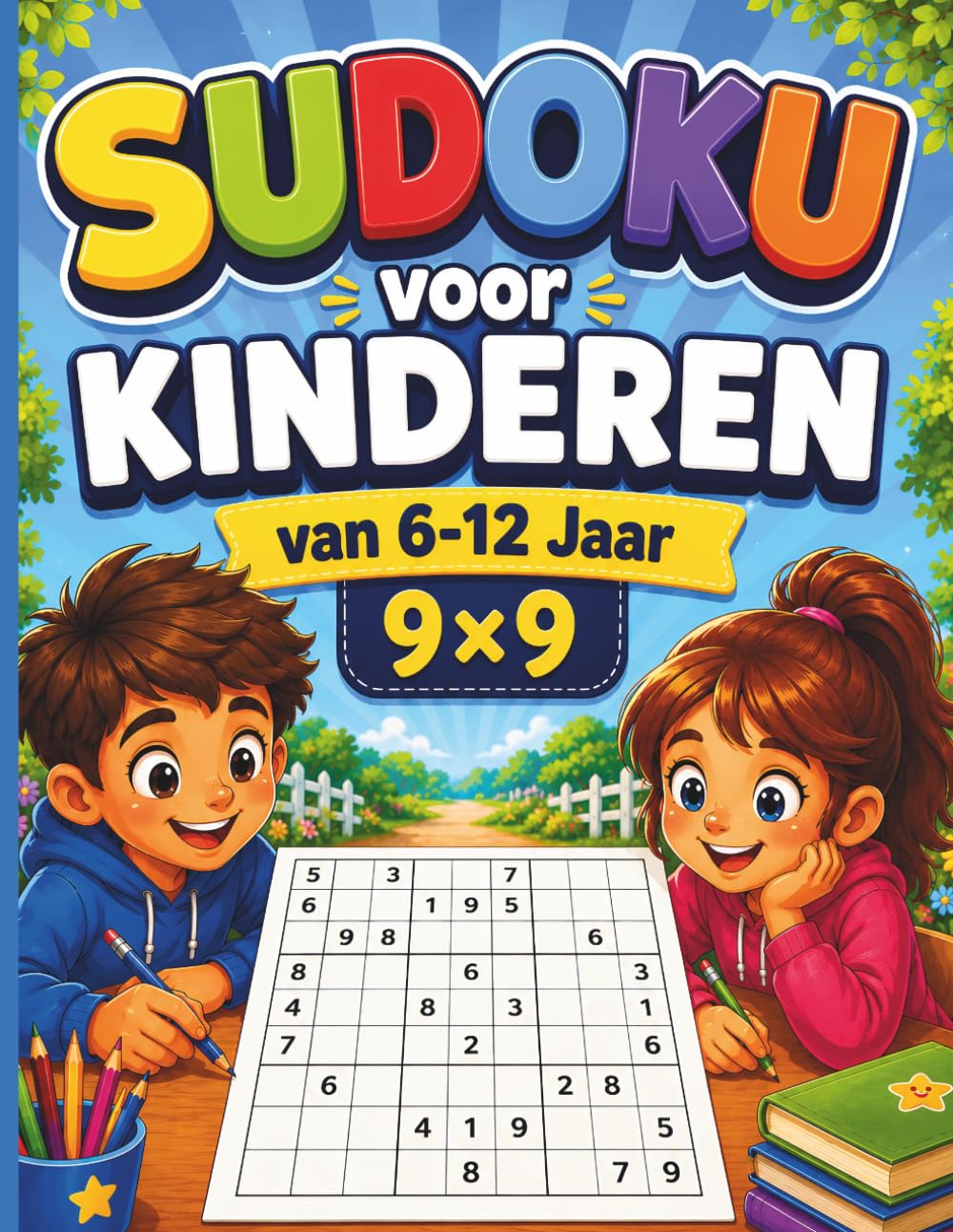 Sudoku voor Kinderen 6-12 Jaar: 210 Sudokus met 9x9 Roosters – van Makkelijk tot Moeilijk, met Uitleg en Oplossingen