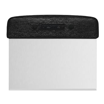Dexter-Russell 6 x 3 Dough Cutter/Scraper S196B, Stainless Steel Blade with Black Textured Handle, Sani-Safe Series, NSF Certified, Made in USA