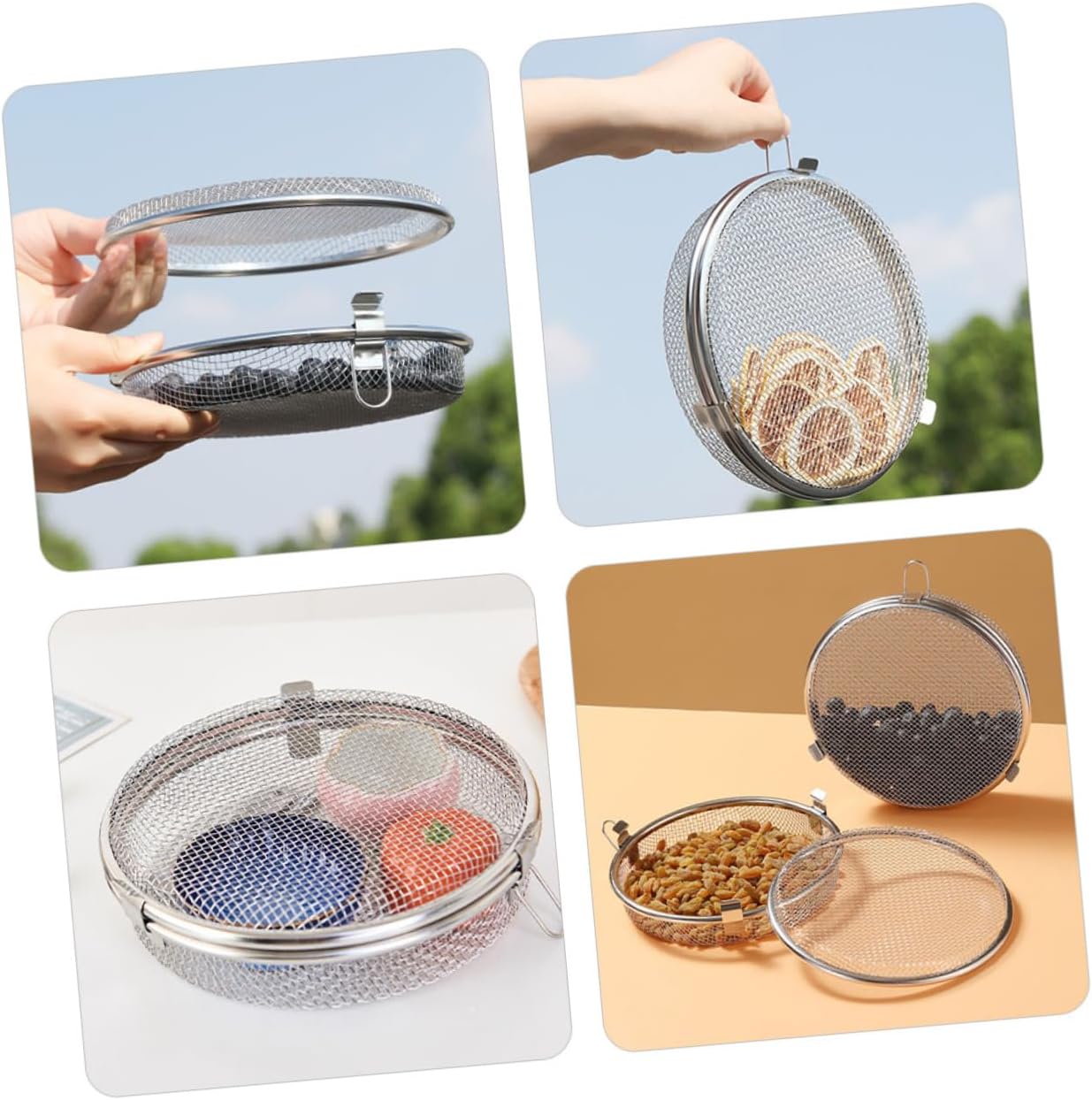 Ciieeo 2pcs Stainless Steel Dishwasher Replacement Baskets Utensil Basket Mesh Design for Enhanced Airflow Space-saving
