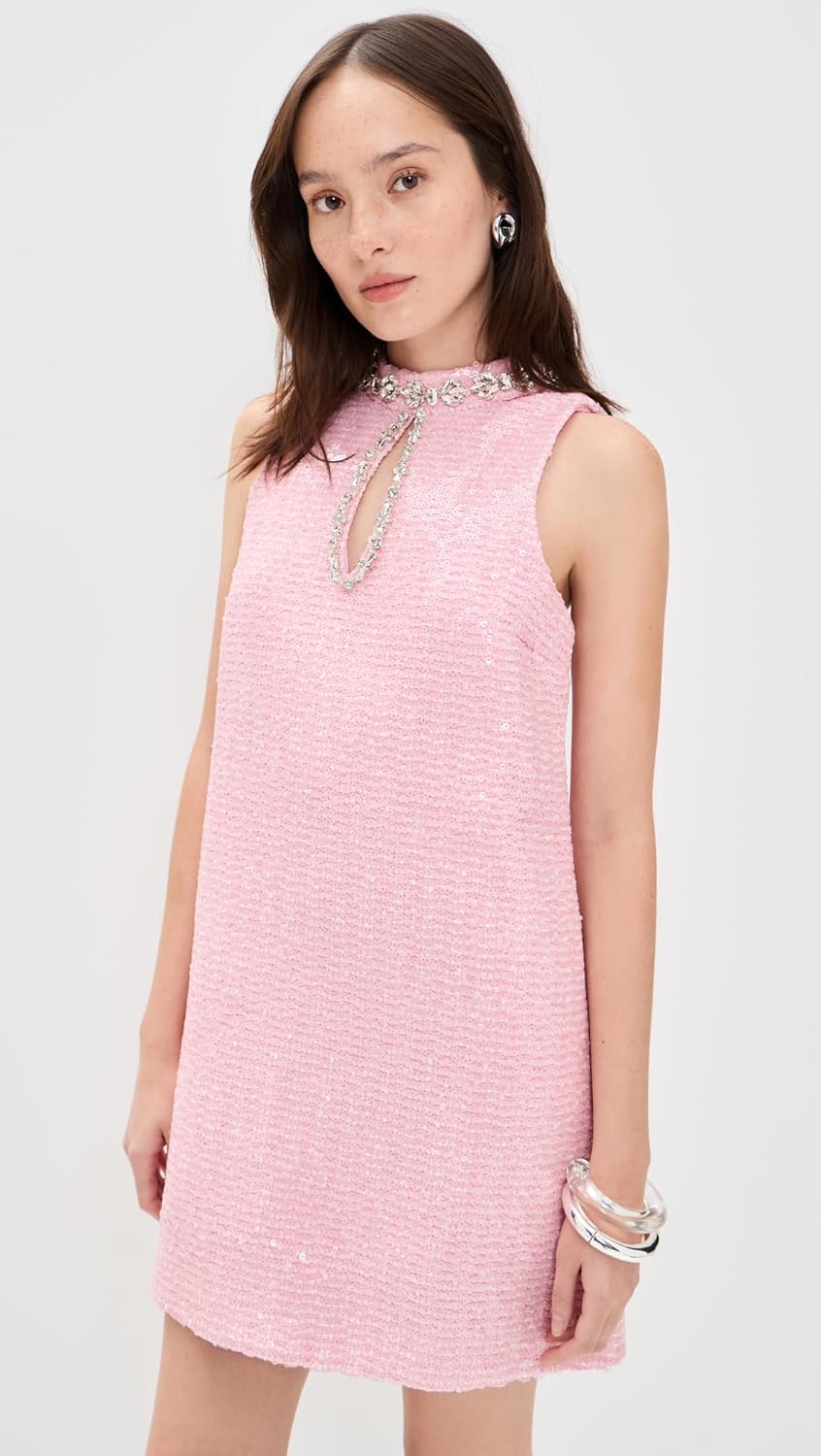 English Factory Women's Rhinestone Mini Tweed Dress - Image 2