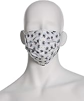 Vista 2 de Perry Ellis - Cubrebocas estándar de tela plisada, reutilizables (paquete de 3, estampados y colores surtidos)