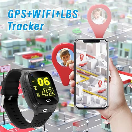Miniatura 4 de wsgpxtybb 4G Kids Smart Watch with GPS Tracker,Smartwatch for Kid with Video Call Voice Chat SOS Camera Alarm Clock Puzzle Games WiFi Tracker HD