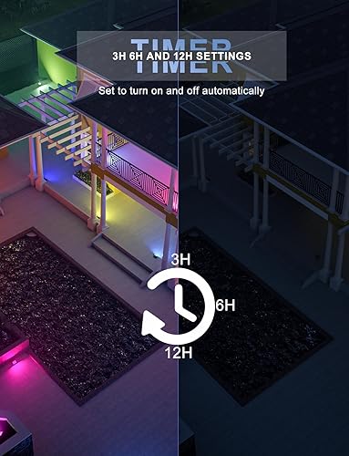 Miniatura 4 de Luz de inundación LED para exteriores, 500 W, equivalente a 50 W, RGBW de 50 W, reflectores para exteriores con control remoto, iluminación