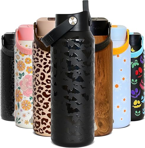 Miniatura 58 de Elemental Botella de agua aislada de 40 onzas con pajilla, botellas de agua con núcleo de acero inoxidable 100% a prueba de fugas para viajes,