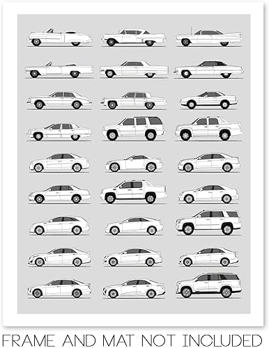 Miniatura 189 de Handmade Poster compatible with Chevy Print Wall Art Handmade Decor of the Best of Chevy Generations History Evolution 8x10" (Unframed) Satin Print