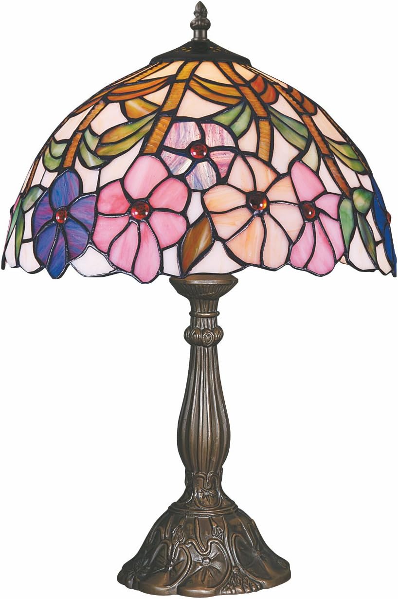 Tiffany Style Table Lamp 18.5 Inches Height GENOA Series Wilsons Lighting Model WL122383