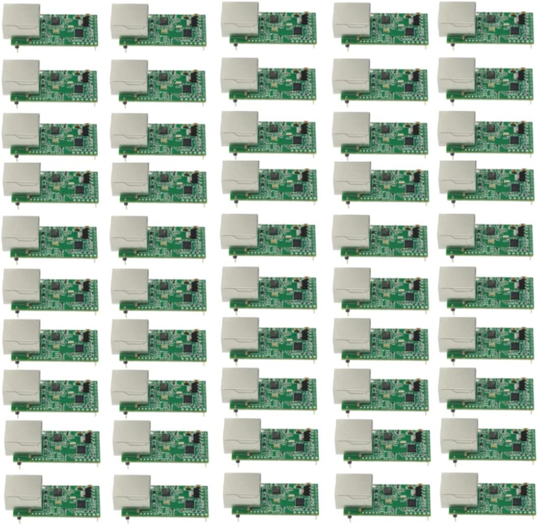 JMT Tiny Serial Ethernet Converter USR-TCP232-T2 Module Serial UART TTL to Ethernet TCPIP Module Support DHCP and DNS Upgraded (50pcs)