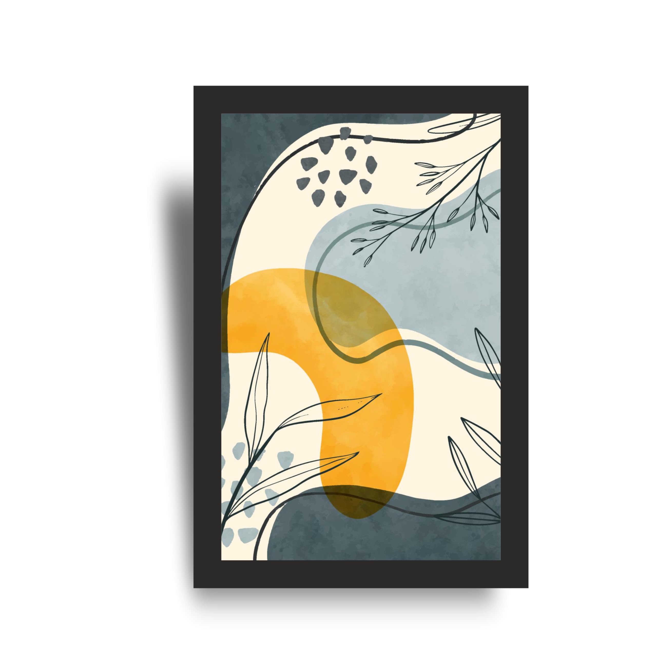 Modern Botanical Abstract Wall Art Set of 3 Frames – view 3