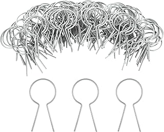 LANIAKEA 100PCS 11 Gauge Galvanized Steel Fence Ties 1-5/8" Chain Link Fence Ties Chain Link Hook Ties for T-Posts, Garden, Pipes, Roofs, Outdoor Manor Gate