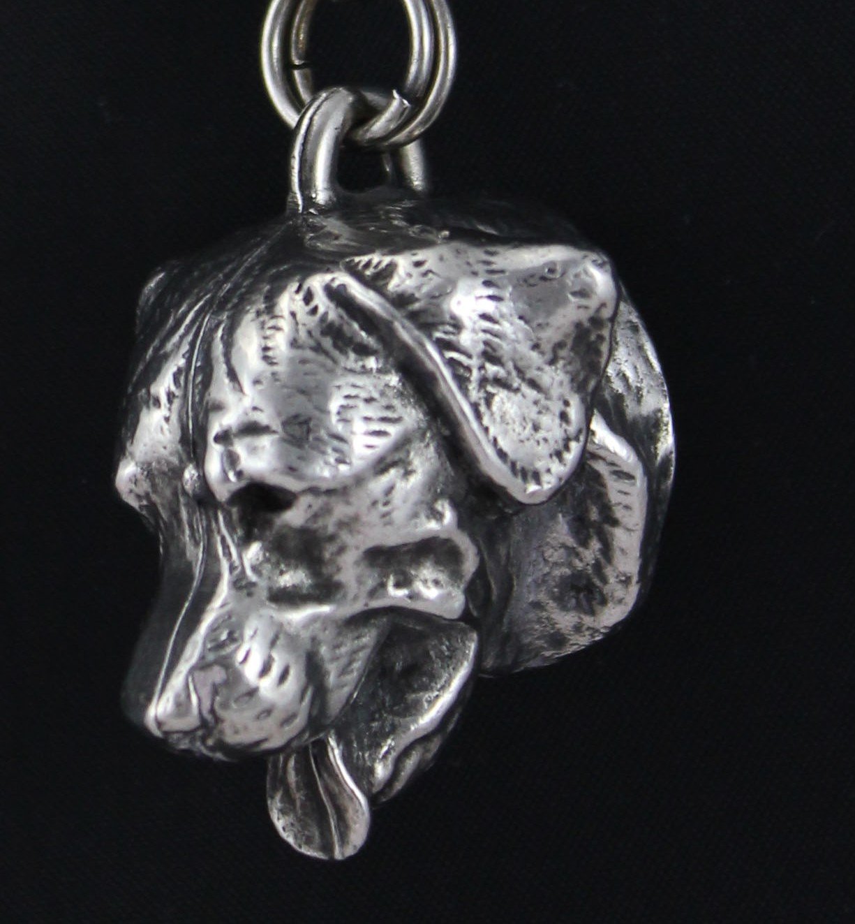 Art-Dog Colección Colgante para Perro en Hilo de Plata - Collar para Perro Hecho a Mano con Base de ZnAl y Recubrimiento de Plata - Joyería de Razas de Perros