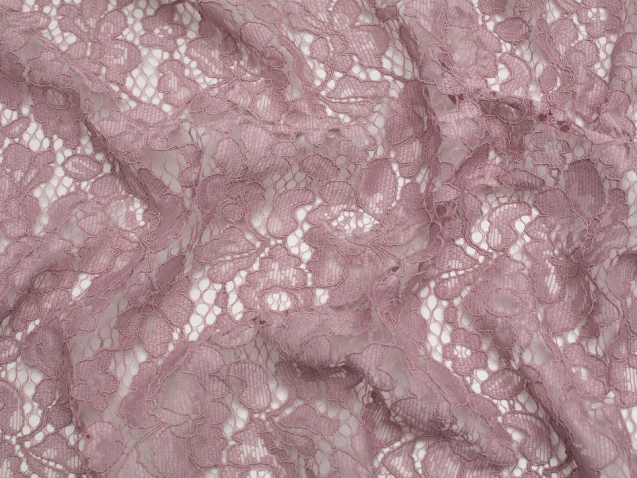 Minerva Corded Lace Fabric Old Rose - per metre