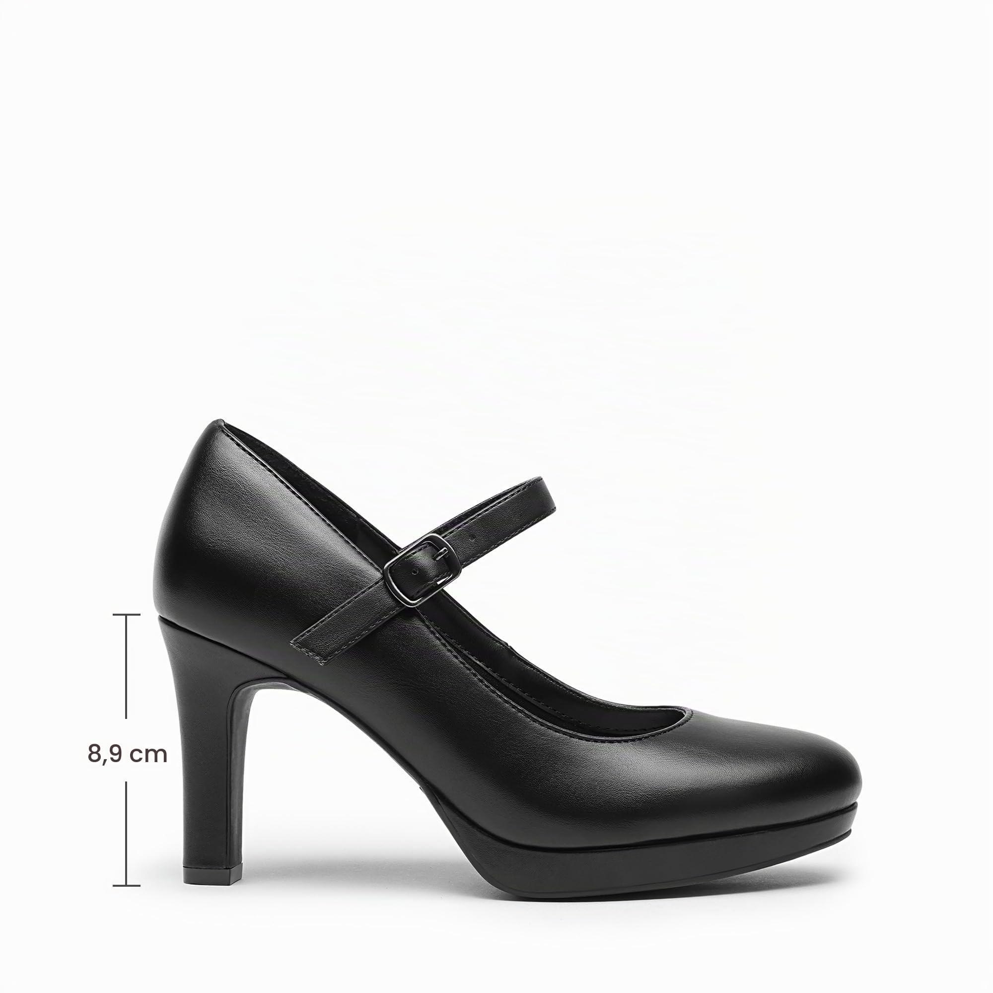 DREAM PAIRS Zapatos de Tacón Alto Clásicos Mujer Zapatillas con Tacón Zapatos de Salón PU con Plantilla Comodas