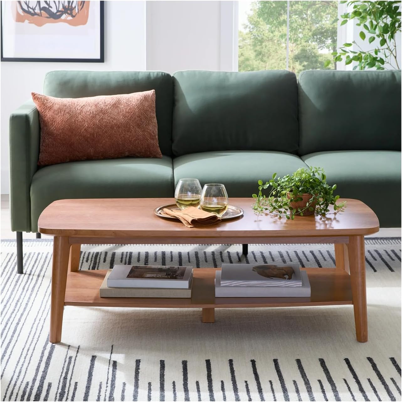 コーヒーテーブル、オーク材塗装