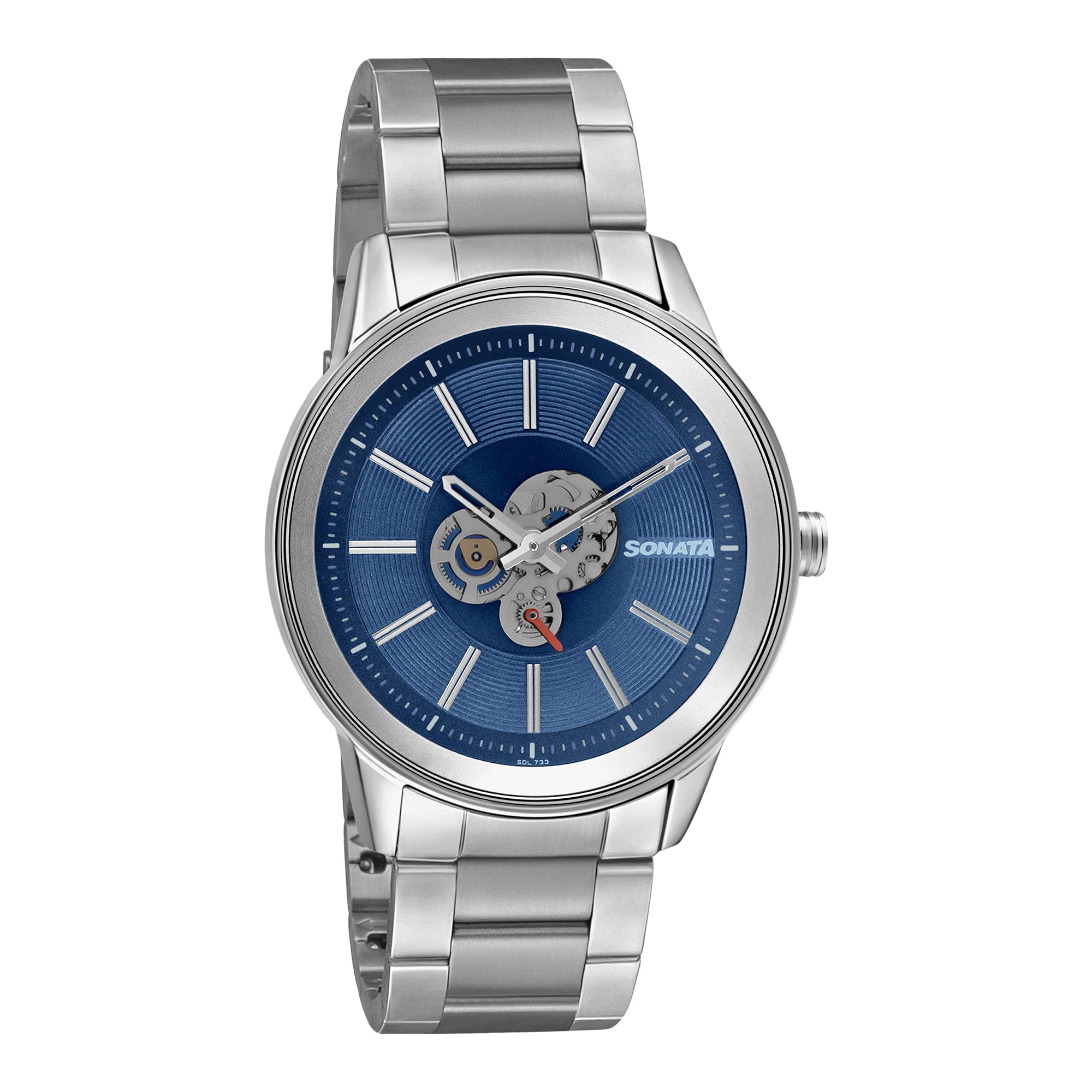 Sonata Quartz Multifunction Blue Dial Stainless Steel Strap Watch for Men-NR7133SM02 (B09GRXV679) Amazon Price History, Amazon Price Tracker